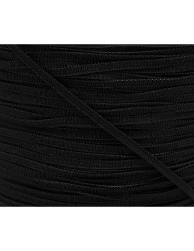 tresse élastique 4mm noir pour masque
