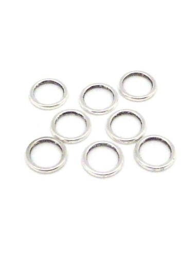 Anneau argenté en métal 8mm