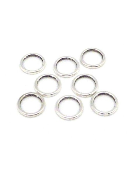 Anneau argenté en métal 8mm