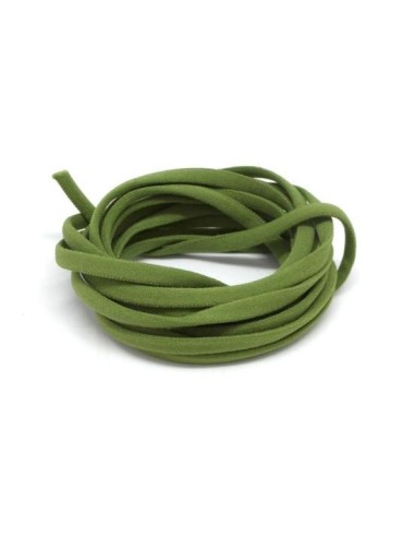 Cordon stretch 4mm vert olive style spaghetti