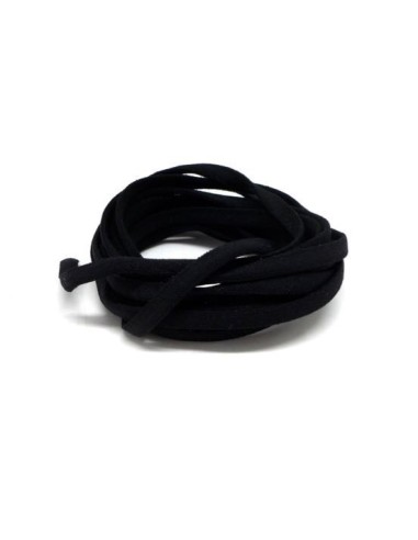 Cordon élastique noir 4mm style spaghetti