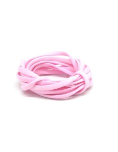 Lien élastique 4mm rose pâle style spaghetti