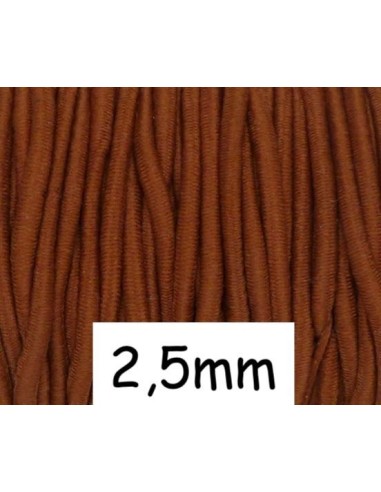 élastique 2,5mm marron caramel