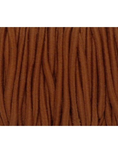 élastique rond 2,5mm marron caramel pour masque