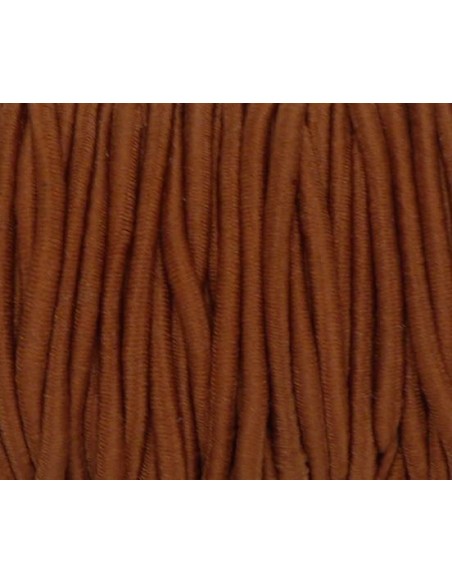 élastique rond 2,5mm marron caramel pour masque