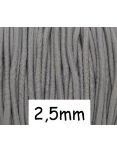 élastique couleur gris 2,5mm pour couture