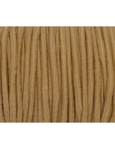 élastique rond 2,5mm marron camel clair pour couture 2