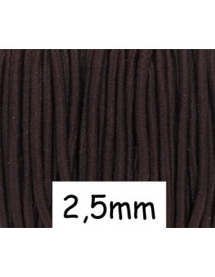 élastique pour masque 2,5mm marron foncé