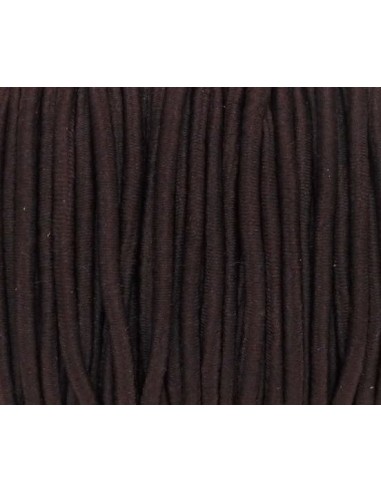 élastique rond pour couture 2,5mm marron foncé