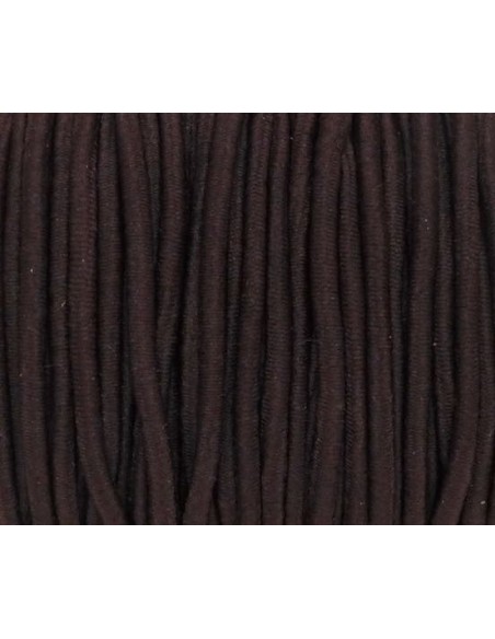 élastique rond pour couture 2,5mm marron foncé