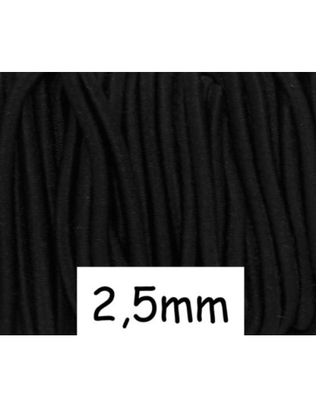 Elastique pour masque noir 2,5mm