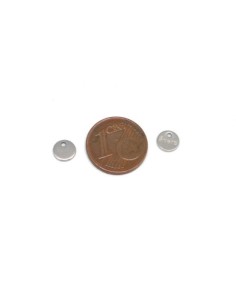 mini breloques sequin argenté en acier inoxydable 6mm noté acero 2