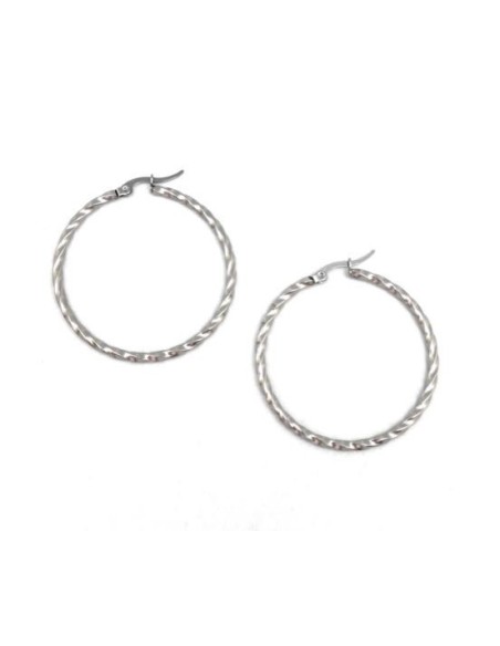 BO créole en acier inoxydable 40mm