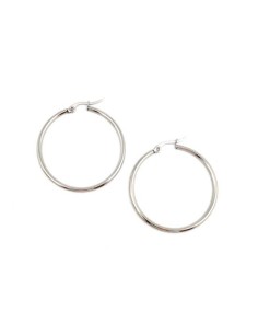 boucles d'oreilles créole argenté en acier inoxydable 40mm 2