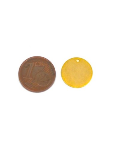 Médaille doré en acier inoxydable 14mm à graver