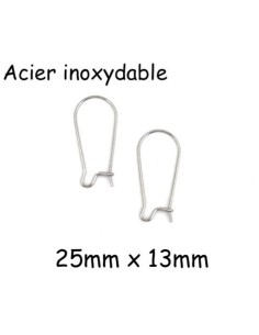 Supports boucles d'oreilles dormeuses en acier inoxydable