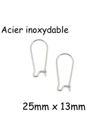 Supports boucles d'oreilles dormeuses en acier inoxydable