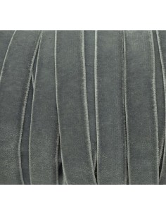 Ruban élastique velours 10mm gris souris 2