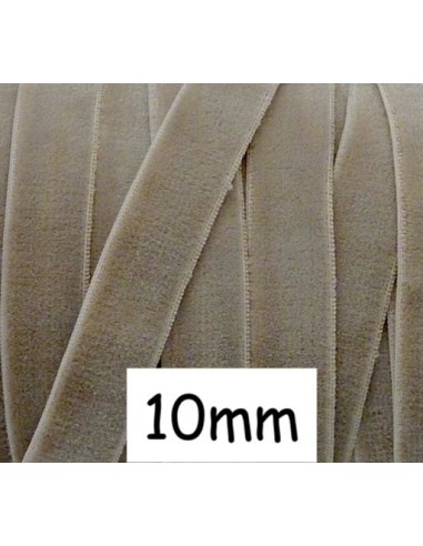 Ruban élastique 10mm marron gris sépia