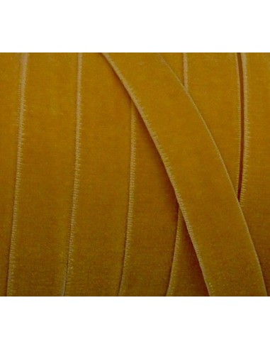 Lanière velours couleur camel élastique