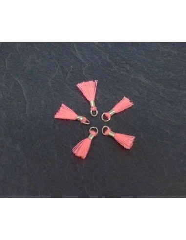 Mini pompons rose fluo 13mm
