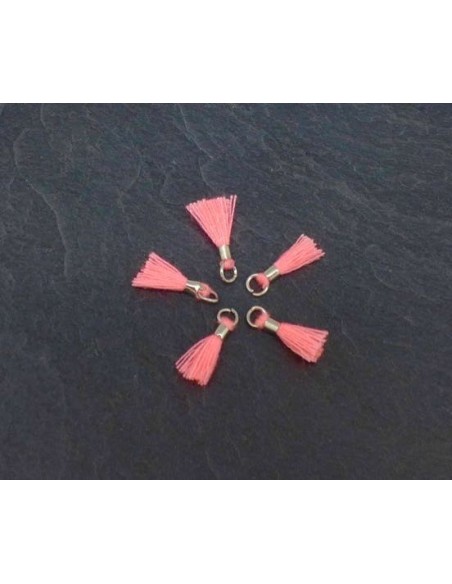 Mini pompons rose fluo 13mm