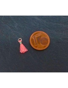 Mini pompons rose fluo 13mm 2