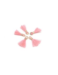 Petits pompons 1,3cm rose barbe à papa