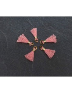 Petits pompons 1,3cm rose barbe à papa 2