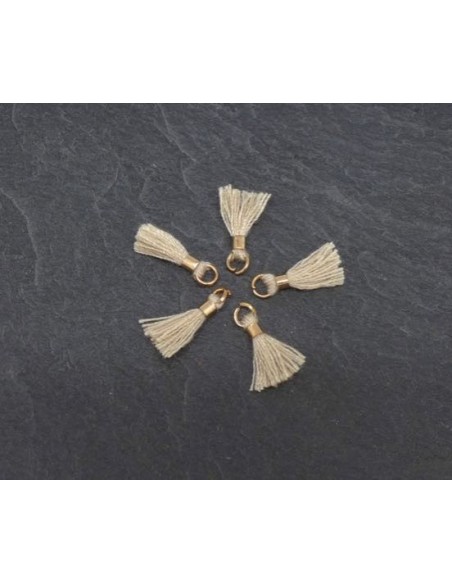 Mini pompons beige 13mm