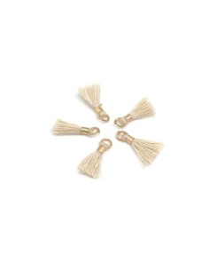 Mini pompons beige 13mm 2