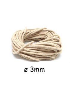 Cordon coton écru beige pour sac à filet