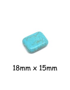 perles rectangle imitation turquoise "Howlite" bleu turquoise pour collier