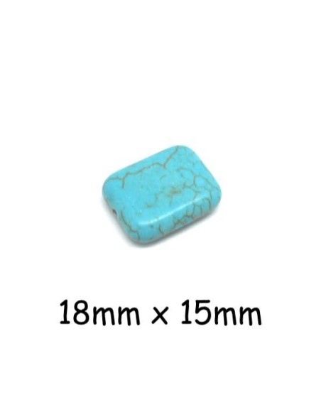 perles rectangle imitation turquoise "Howlite" bleu turquoise pour collier perles rectangle imitation turquoise "Howlite" bleu turquoise pour collier