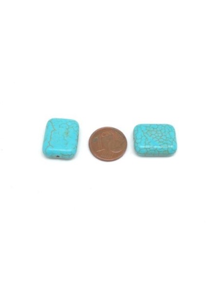 perles rectangulaire "Howlite" bleu turquoise pour bijoux perles rectangulaire "Howlite" bleu turquoise pour bijoux