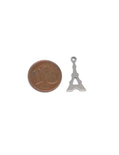 Breloque Tour Eiffel argenté en acier inoxydable 2