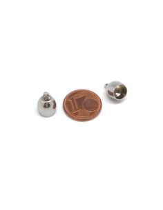 Embout argenté en acier inoxydable pour cordon 5mm 2