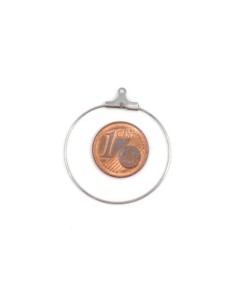Créoles 30mm en acier inoxydable argenté 2