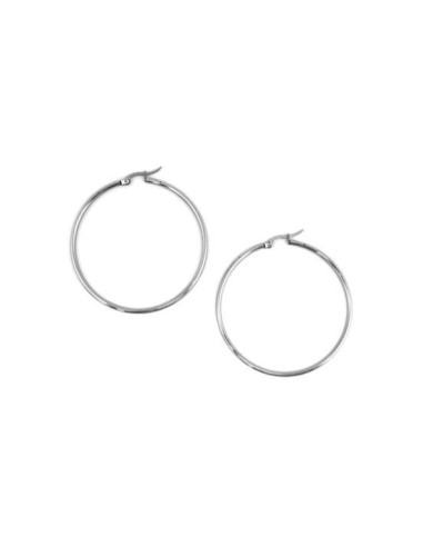 Grandes boucles d'oreilles créoles argenté