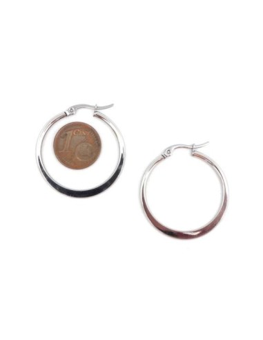 Créole en acier inoxydable 30mm