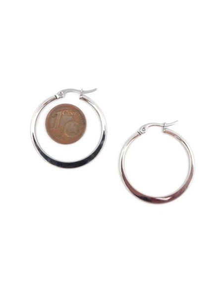 Créole en acier inoxydable 30mm