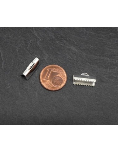 Embouts 13mm argenté blanc pas cher