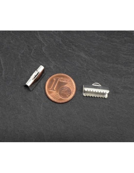 Embouts 13mm argenté blanc pas cher