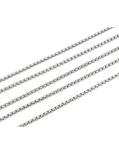 chaîne cordon 2mm en acier inoxydable argenté