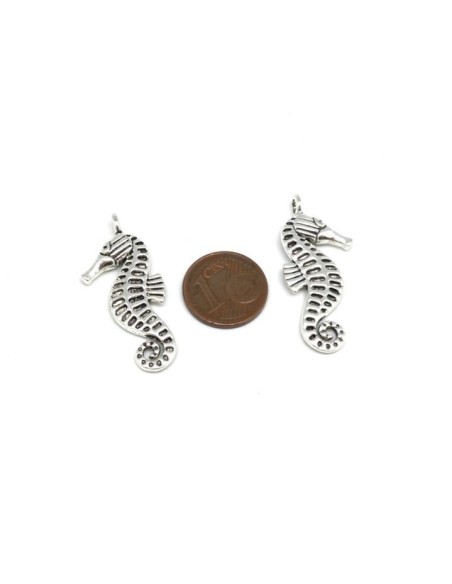 Pendentif argenté hippocampe