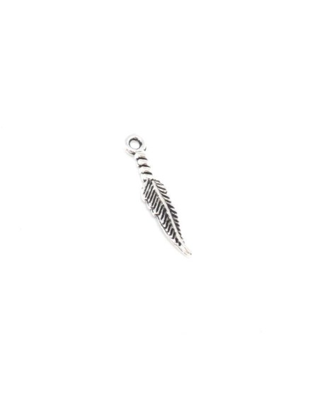 plume argent pour création boucle d'oreille