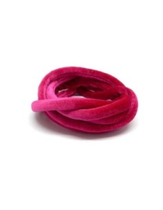 Cordon spaghetti élastique en velours 5mm uni rose fuchsia