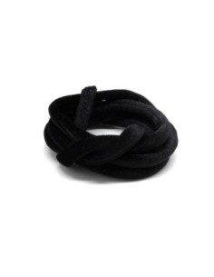 Cordon élastique noir spaghetti en velours 5mm