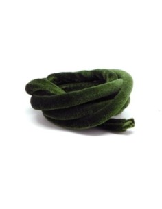 Cordon spaghetti vert olive élastique en velours 5mm 2