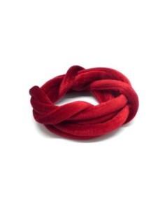 Cordon spaghetti rouge cerise élastique en velours 5mm